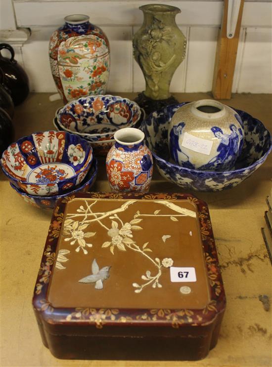 Japanese Imari items and other Oriental ware